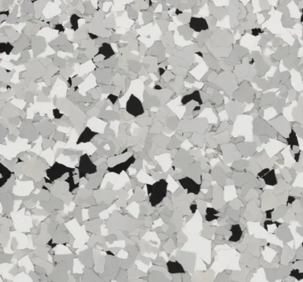 Feather Grey flake epoxy color sample