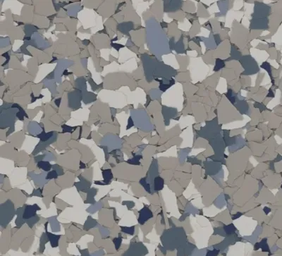 Stonewash flake epoxy color sample