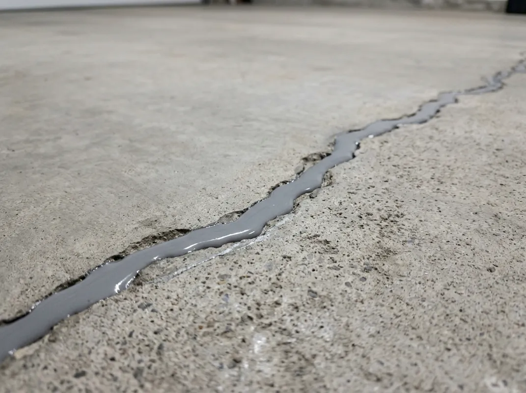 Concrete crack and chip repair with epoxy filler compound