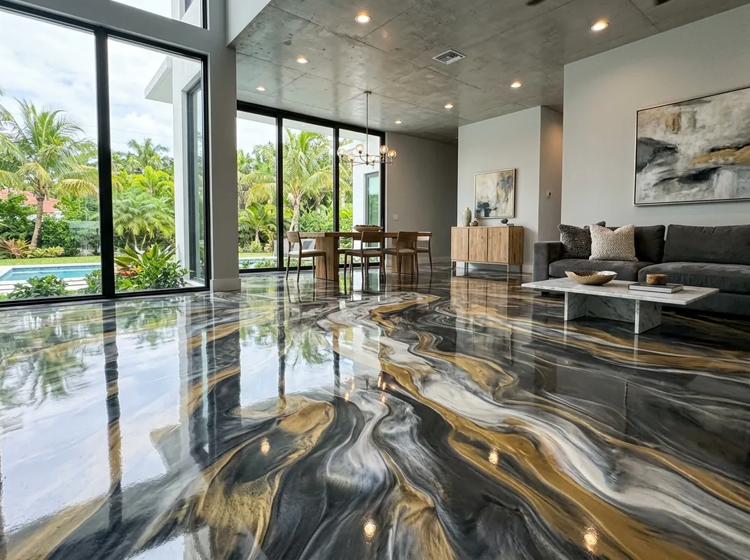 Metallic epoxy floor by JC Epoxy