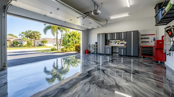 Beautiful finished epoxy floor by JC Epoxy Coatings